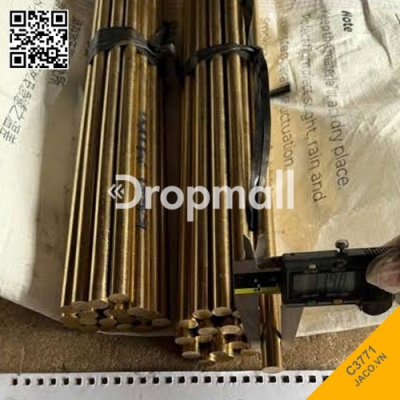 Đồng Thau Vàng Hợp Kim Tròn Đặc C3771 - HNK