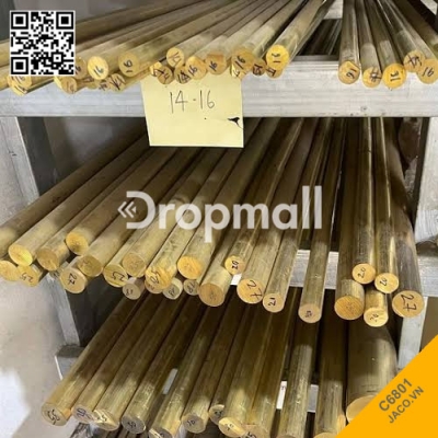Đồng Thau Vàng Hợp Kim Tròn Đặc C6801